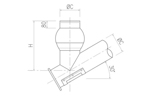 Inlet Ball Joints BSS, Plain Spigot without Flange, Ø114mm Pipe