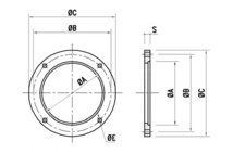 Machined Flange for Screw Housing, FC Series, Ø139mm 